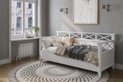 Кровать Амелия, белый античный