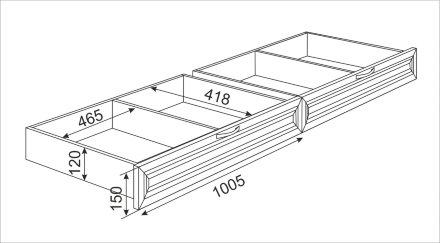 Ящики для кровати Остин М24 