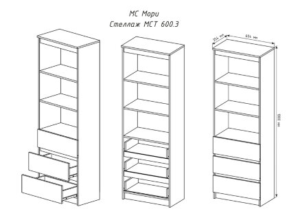 Стеллаж Мори МСТ 600.3 