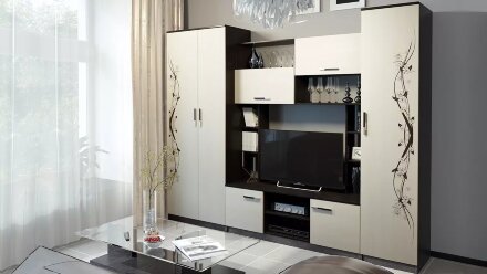 Стенка Венера, дуб белфорт с рисунком 